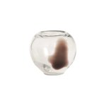 Vase transparent en verre 14xh13cm