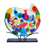 Vase vague 50x48 cm multicolore en verre