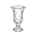 Vase vasque en verre losanges 15x15x24cm Vase vasque en verre losanges 15x15x24cm