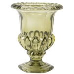 Vase vasque en verre vert 12x12x14cm Vase vasque en verre vert 12x12x14cm