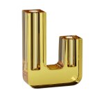 Vase en verre ambre h16