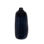 Vase en verre bleu h20