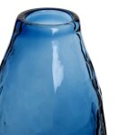 Vase en verre martel bleu h14