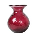 Vase en verre recycl h 25 cm fushia 25 cm