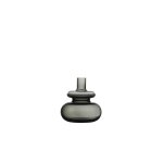Vase en verre souffl bouche gris cendre
