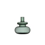 Vase en verre souffl bouche vert mousse