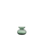 Vase en verre souffl  la bouche vert mousse