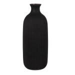 Vase en verre strié noir h30 Vase en verre strié noir h30