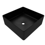 Vasque àposer rectangle en céramique noire - 36. 5x36. 5x10. 7cm - s Vasque àposer rectangle en céramique noire - 36. 5x36. 5x10. 7cm - s