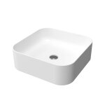 Vasque poser en rsine blanche - 40 cm