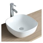 Vasque carre  poser en cramique 37 cm diego