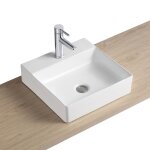 Vasque carre  poser en cramique blanche 40 cm