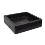 Vasque  poser en marbre noir 40  40