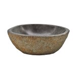 Vasque  poser en pierre de rivire