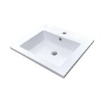 Vasque rectangulaire  encastrer rsine blanche 50x40cm