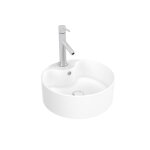 Vasque � poser en r�sine blanche 41x41x14cm