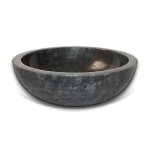 Vasque ronde à poser en marbre noir 40 × 40 Vasque ronde à poser en marbre noir 40 × 40