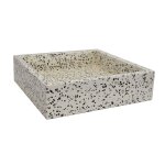 Vasque  poser en terrazzo crme 40  40