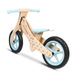 Vlo sans pdales pour enfants en bois naturel bleu