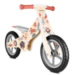 Vlo sans pdales pour enfants en bois naturel rouge et gris