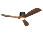 Ventilateur plafond noir bois led télécommande incluse Ventilateur plafond noir bois led télécommande incluse