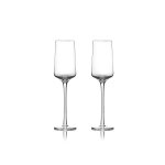 Verre de champagne en cristal transparent