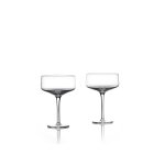 Verres  champagne en verre transparent - lot de 2