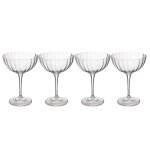 Verres  coupe en cristal treviso, lot de 4, 300ml