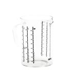 Verre doseur 1000 ml en verre transparent