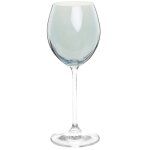 Verre  pied en verre bleu iris