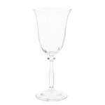 Verre  pied corolle en verre transparent