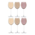 Verres � pied en verre multicolore (x6)
