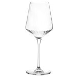 Verre  pied en verre stri transparent