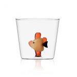 Verre tumbler poisson orange