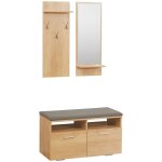 Vestiaire d'entre 3 en 1 - miroir, porte - manteau, banc  chaussures