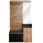 Vestiaire à l'entrée avec miroir, banc et meuble à chaussures Vestiaire à l'entrée avec miroir, banc et meuble à chaussures