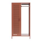 Vestiaire mtal terracotta avec penderie h145cm