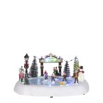 Village de noël miniature patin à glace sur l'étang h14, 5 Village de noël miniature patin à glace sur l'étang h14, 5