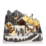 Village de nol miniature scne d'hiver h24