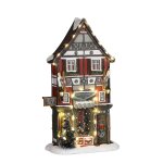 Village de no�l miniature magasin de sports d'hiver h28