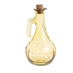 Vinaigrier en verre recycl jaune et bouchon en lige