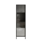 Vitrine 1 porte sans éclairage h203 cm - gris Vitrine 1 porte sans éclairage h203 cm - gris