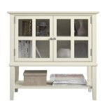 Vitrine avec 2 portes en mlamin blanc