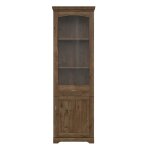 Vitrine 2 portes stratifis beige