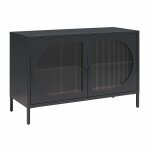 Vitrine avec 2 portes vitres en mtal noir