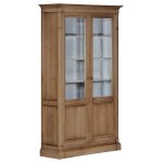 Vitrine bibliothque en chne massif