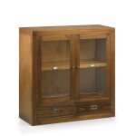 Vitrine en bois marron l 90 cm