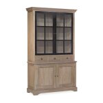 Vitrine en bois massif marron h 215 cm Vitrine en bois massif marron h 215 cm