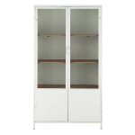 Vitrine en métal blanche Vitrine en métal blanche