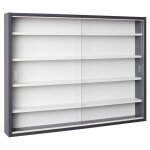 Vitrine murale 5 compartiments grise et blanche